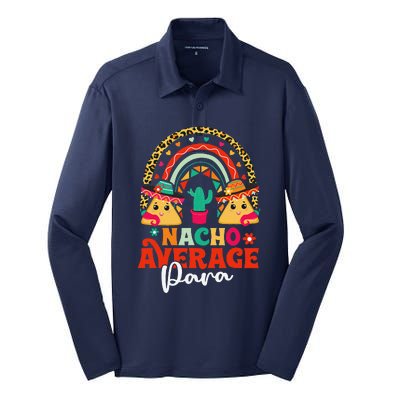 Nacho Average Paraprofessional Cinco De Mayo Mexican Para Silk Touch Performance Long Sleeve Polo