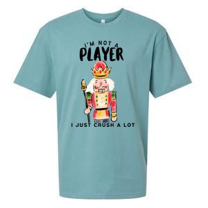 Not A Player I Just Crush A Lot Funny Christmas Nutcracker Sueded Cloud Jersey T-Shirt