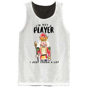 Not A Player I Just Crush A Lot Funny Christmas Nutcracker Mesh Reversible Basketball Jersey Tank