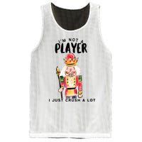 Not A Player I Just Crush A Lot Funny Christmas Nutcracker Mesh Reversible Basketball Jersey Tank