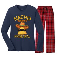 Nacho Average Principal Administrator Director Cinco De Mayo Women's Long Sleeve Flannel Pajama Set 