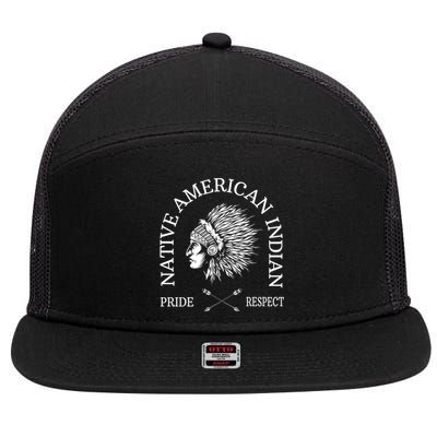 Native American Pride Respect Arrows Meaningful Gift 7 Panel Mesh Trucker Snapback Hat