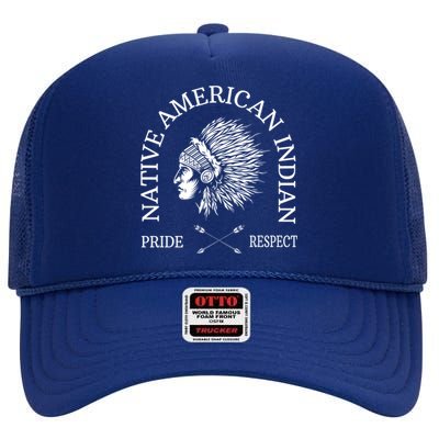 Native American Pride Respect Arrows Meaningful Gift High Crown Mesh Back Trucker Hat