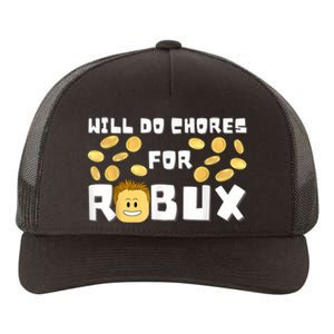 Noob And Professional Gamer Will Do Chores For Robux Yupoong Adult 5-Panel Trucker Hat