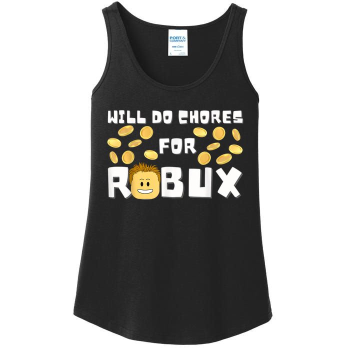 Noob And Professional Gamer Will Do Chores For Robux Ladies Essential Tank