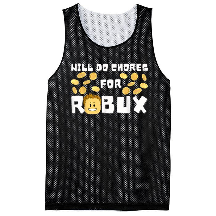 Noob And Professional Gamer Will Do Chores For Robux Mesh Reversible Basketball Jersey Tank