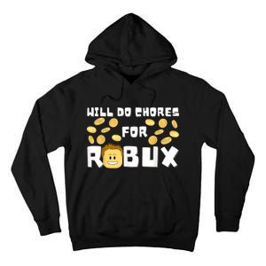 Noob And Professional Gamer Will Do Chores For Robux Tall Hoodie