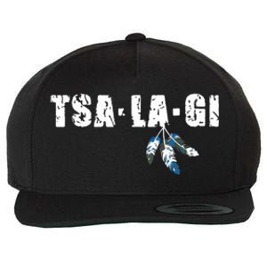 Native American Pride Cherokee Keetoowah Nation Tsi Tsalagi Wool Snapback Cap