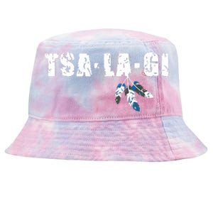 Native American Pride Cherokee Keetoowah Nation Tsi Tsalagi Tie-Dyed Bucket Hat