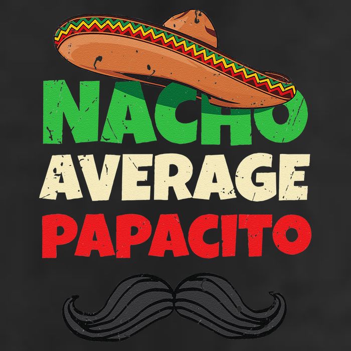 Nacho Average Papacito Mexican Father Day Apparel Latino Dad 7 Panel Mesh Trucker Snapback Hat
