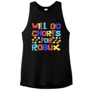 Noob And Professional Gamer Will Do Chores For Robux Ladies PosiCharge Tri-Blend Wicking Tank