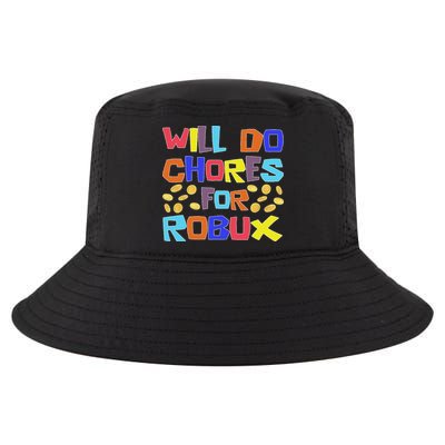Noob And Professional Gamer Will Do Chores For Robux Cool Comfort Performance Bucket Hat