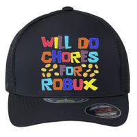 Noob And Professional Gamer Will Do Chores For Robux Flexfit Unipanel Trucker Cap