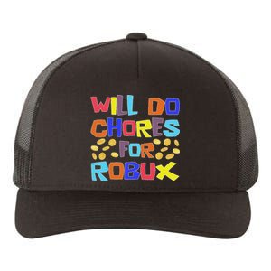 Noob And Professional Gamer Will Do Chores For Robux Yupoong Adult 5-Panel Trucker Hat