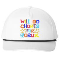 Noob And Professional Gamer Will Do Chores For Robux Snapback Five-Panel Rope Hat