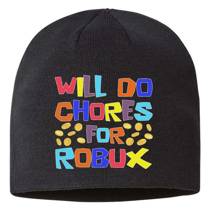 Noob And Professional Gamer Will Do Chores For Robux Sustainable Beanie