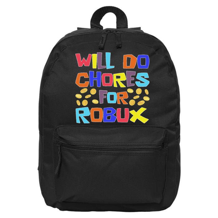 Noob And Professional Gamer Will Do Chores For Robux 16 in Basic Backpack