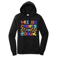 Noob And Professional Gamer Will Do Chores For Robux Women's Pullover Hoodie