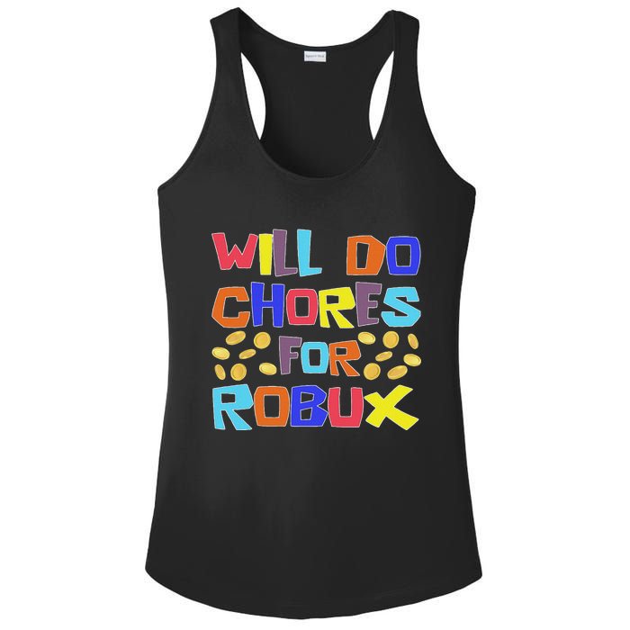 Noob And Professional Gamer Will Do Chores For Robux Ladies PosiCharge Competitor Racerback Tank