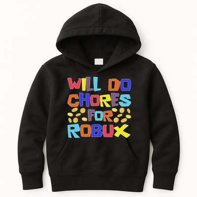 Noob And Professional Gamer Will Do Chores For Robux Kids Hoodie