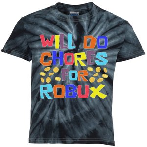 Noob And Professional Gamer Will Do Chores For Robux Kids Tie-Dye T-Shirt