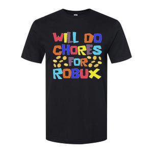 Noob And Professional Gamer Will Do Chores For Robux Softstyle CVC T-Shirt