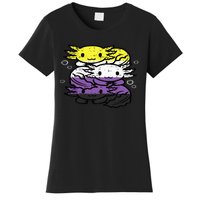 Nonbinary Axolotl Pile Non Binary Enby Lgbtq Women's T-Shirt