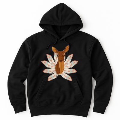 Native American Pattern Totem Deer Hoodie