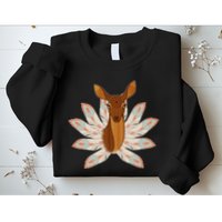 Native American Pattern Totem Deer Sweatshirt
