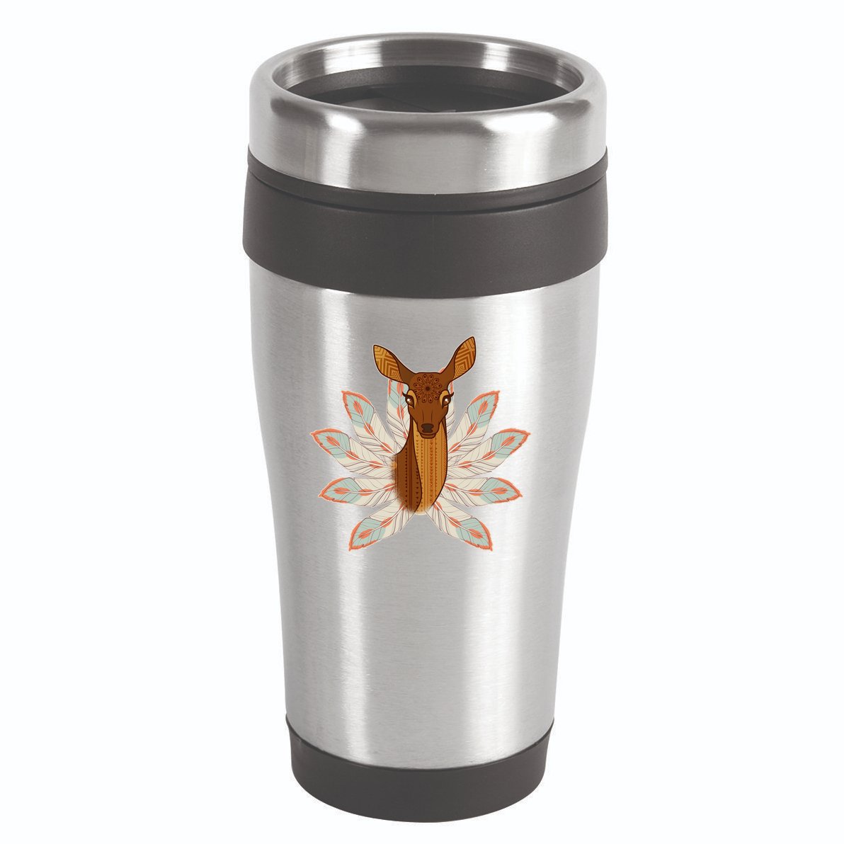 Native American Pattern Totem Deer 16oz Travel Tumbler
