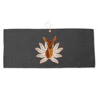 Native American Pattern Totem Deer Large Microfiber Waffle Golf Towel