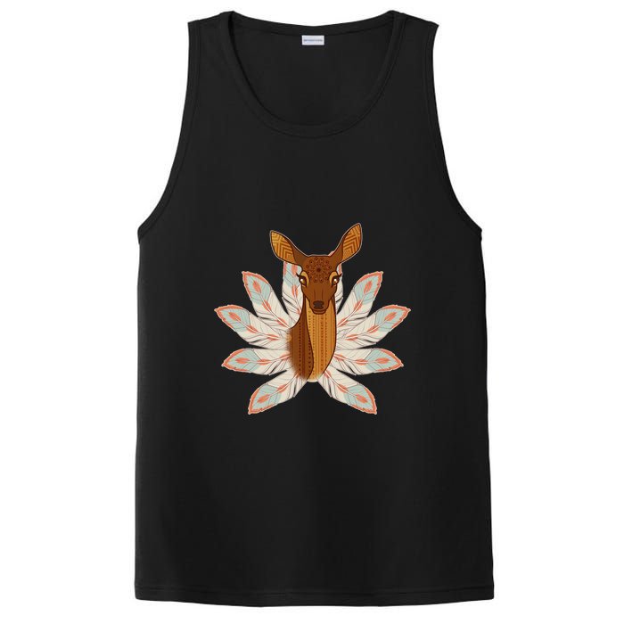 Native American Pattern Totem Deer PosiCharge Competitor Tank