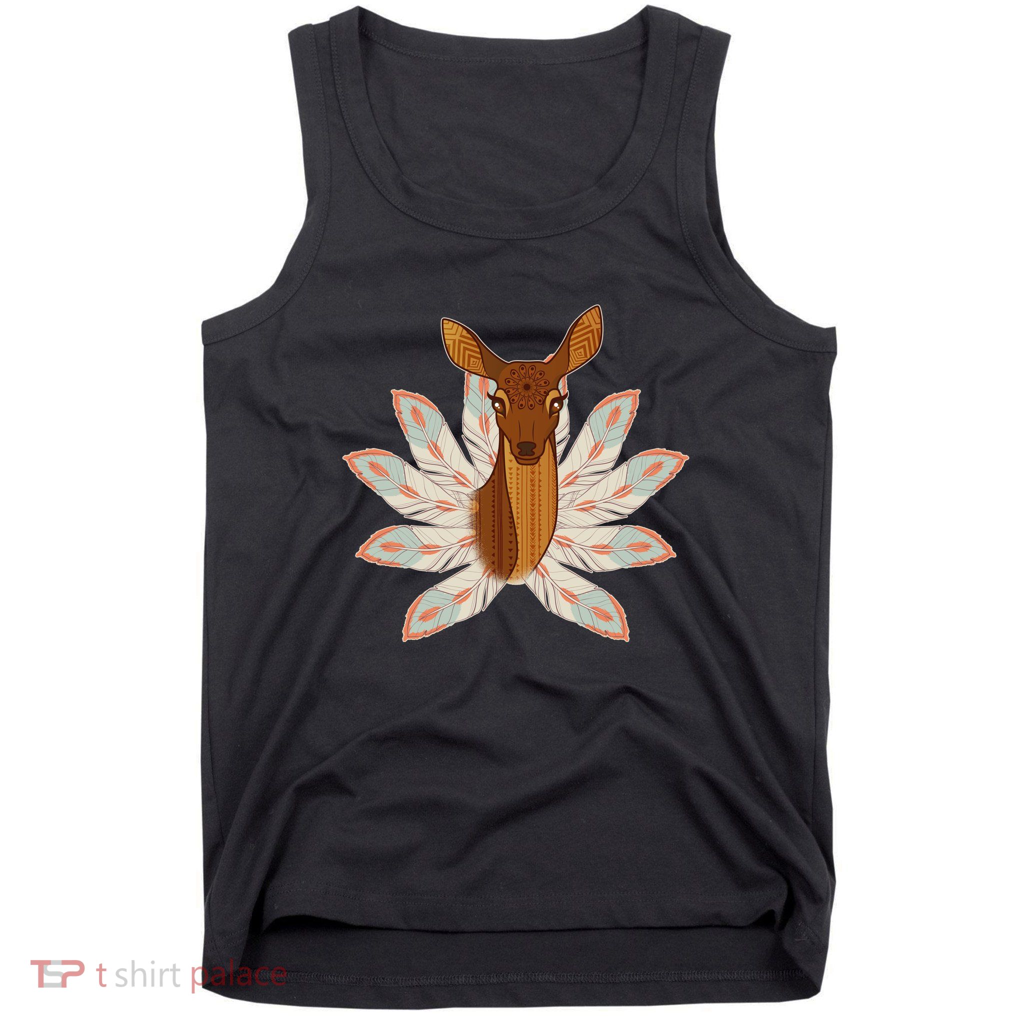 Native American Pattern Totem Deer Tank Top