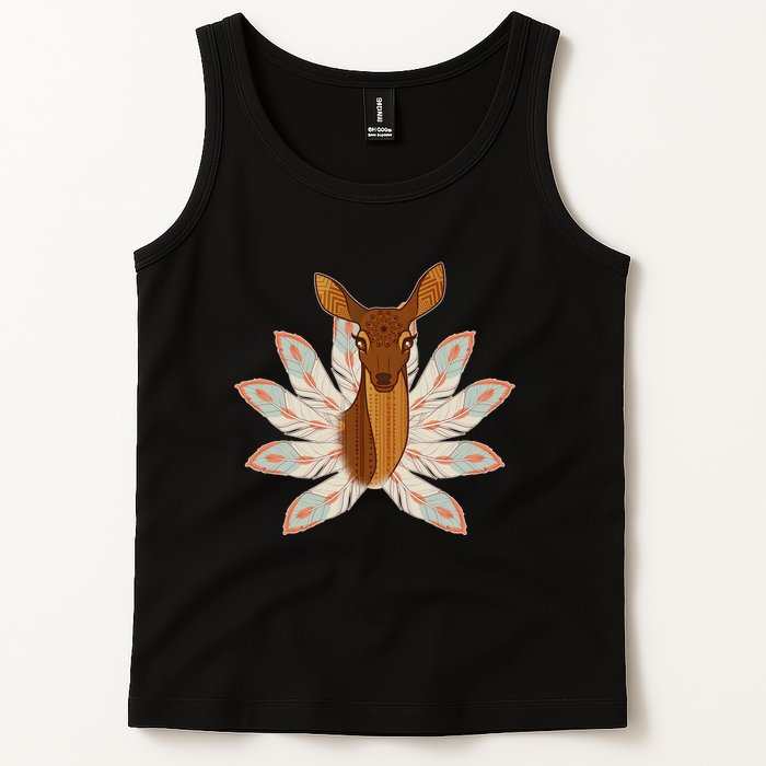 Native American Pattern Totem Deer Tank Top
