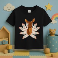 Native American Pattern Totem Deer Toddler T-Shirt