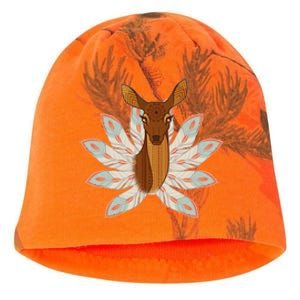 Native American Pattern Totem Deer Kati - Camo Knit Beanie