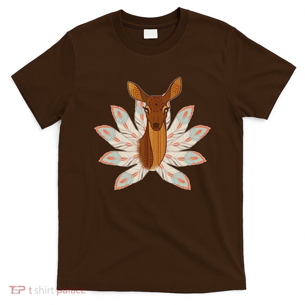 Native American Pattern Totem Deer T-Shirt
