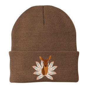 Native American Pattern Totem Deer Knit Cap Winter Beanie