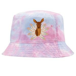 Native American Pattern Totem Deer Tie-Dyed Bucket Hat