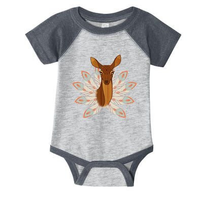 Native American Pattern Totem Deer Infant Baby Jersey Bodysuit