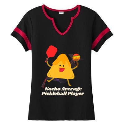 Nacho Average Pickleball Player Premium Ladies Halftime Notch Neck Tee