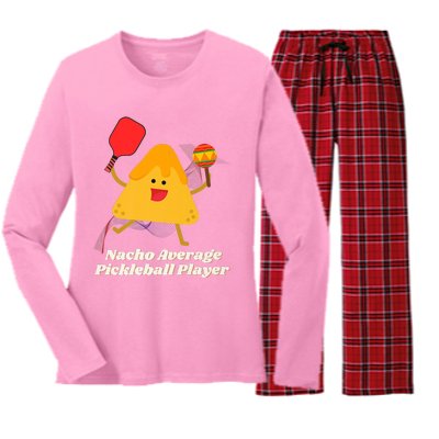 Nacho Average Pickleball Player Premium Women's Long Sleeve Flannel Pajama Set 