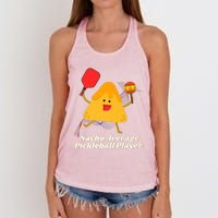 Nacho Average Pickleball Player Premium Women's Knotted Racerback Tank