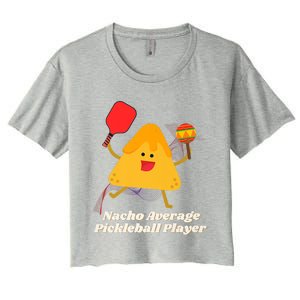 Nacho Average Pickleball Player Premium Women's Crop Top Tee