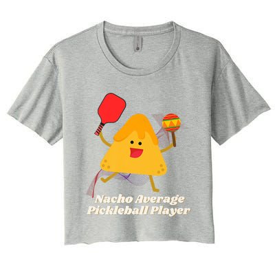 Nacho Average Pickleball Player Premium Women's Crop Top Tee