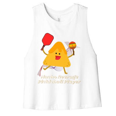 Nacho Average Pickleball Player Premium Women's Racerback Cropped Tank