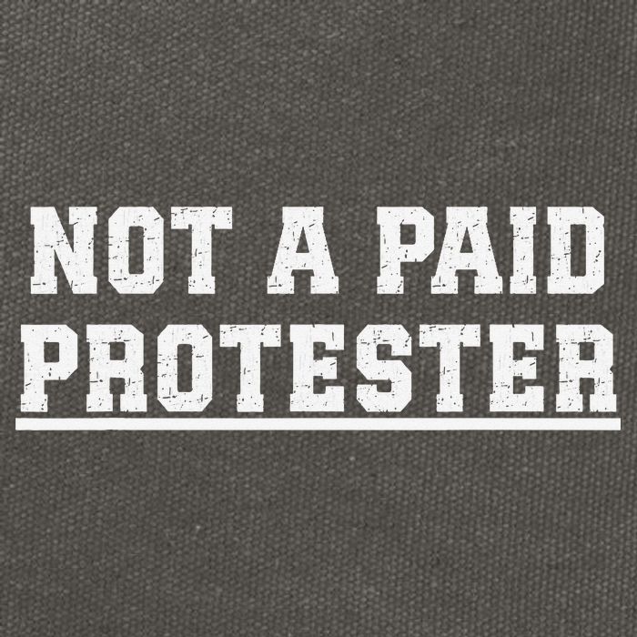 Not A Paid Protester Cotton Canvas Backpack