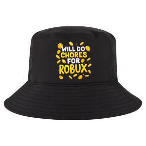 Noob And Professional Gamer Will Do Chores For Robux Cool Comfort Performance Bucket Hat