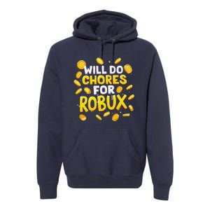 Noob And Professional Gamer Will Do Chores For Robux Premium Hoodie