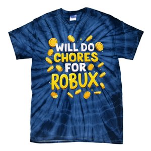 Noob And Professional Gamer Will Do Chores For Robux Tie-Dye T-Shirt